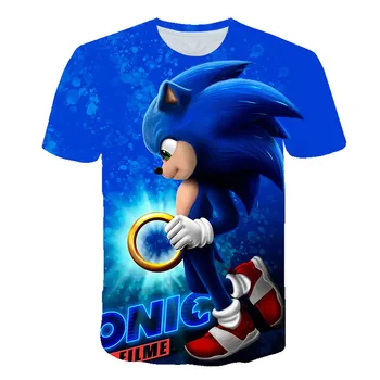 

Summer cool Boys sonic the hedgehog t-shirt 2020 3D Print Funny T Shirts cute Children Cartoon T Shirt kids clothes Streetwear