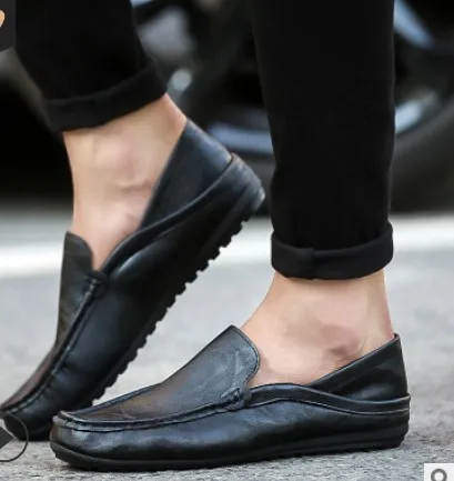 

Shoes Men Loafers Soft Moccasins High Quality Autumn Winter Leather Shoes Men Warm Fur Plush Flats Gommino Driving Shoes