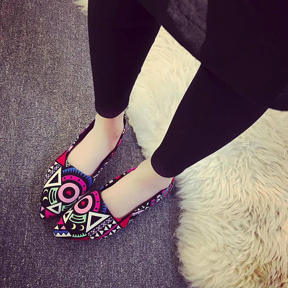 

Women Casual Ladies Multicolor All Seasons Ballet Slip On Flats Loafers Round toe Shoes Driving Loafers zapatos de mujer