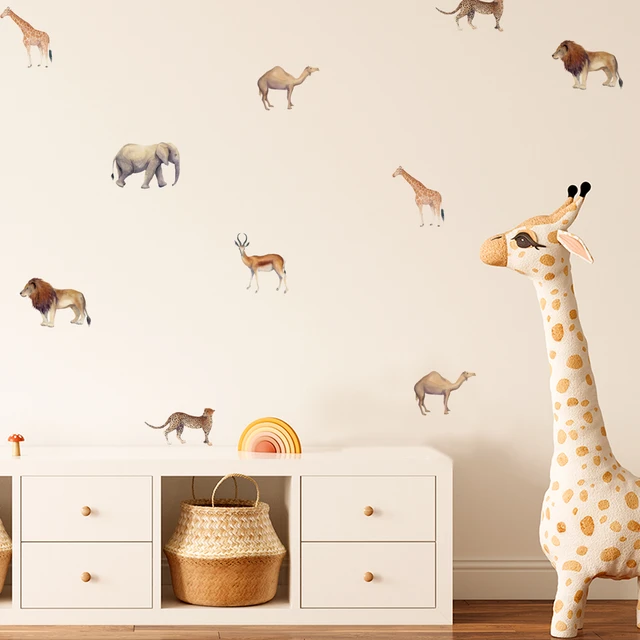 Ferme Vache Autocollant Mural Enfant Chambre Géométrique Style