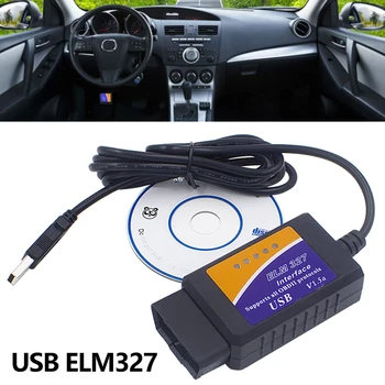 

Best Price USB ELM327 V1.5 OBD2 Code Scanner ELM327 USB V1.5 Diagnostic Cable ELM 327 Support OBD2 Protocols For Windows 7 8 XP