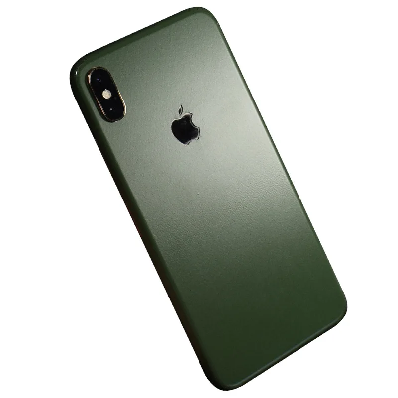 Для iPhone 7P 8Plus XR xs max до 11 темно-зеленая задняя наклейка против отпечатков пальцев матовая устойчивая к царапинам пленка