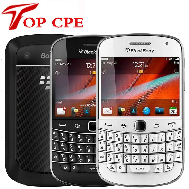 9900 Original Blackberry Blod Touch 9900 desbloqueado teléfono móvil teléfonos celulares 3G WiFi GPS 5.0MP Cámara teclado QWERTY Smartphone