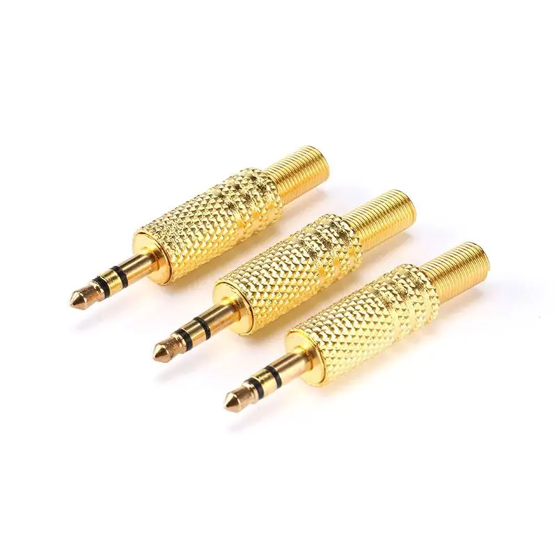 2Pcs Stereo 3.5mm 18in Headphone Earphone DIY Male Audio Jack Plug Solder Connectors for Computers Laptops Tablets MP3 Hot Sale