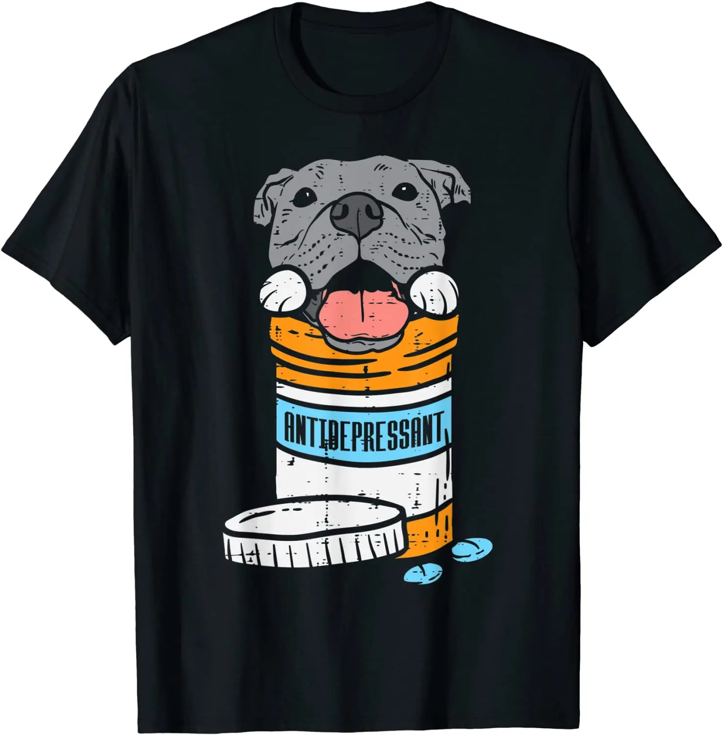 

Antidepressant Pitbull Funny Pitties Dog Lover Owner Gift T-Shirt