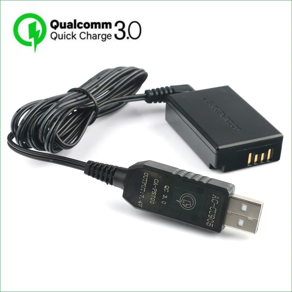 Qc3.0 Usb A Lp E17 Lpe17 Dr-E17 Batteria Fittizia E Banca Di Alimentazione Cc Cavo Usb Per Canon Eos M3 M5 M6 M6 Mark2 Ii M6 2
