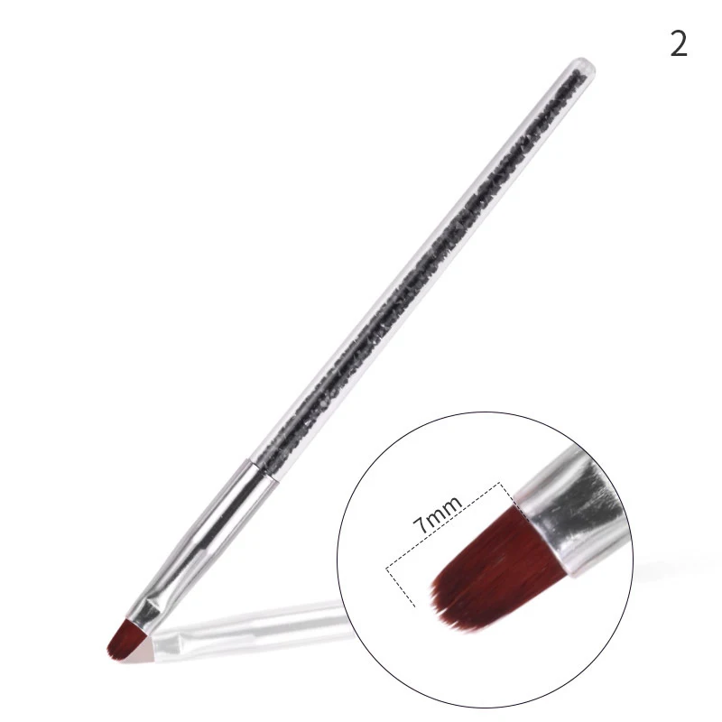 7 pieces / set of professional nail brush acrylic nail tool set painting pen art tips UV gel nail accessories