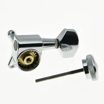 

Right Guitar Tuners Machine Head Replacement Keys Chrome 6 Inline Locking Durable Universal