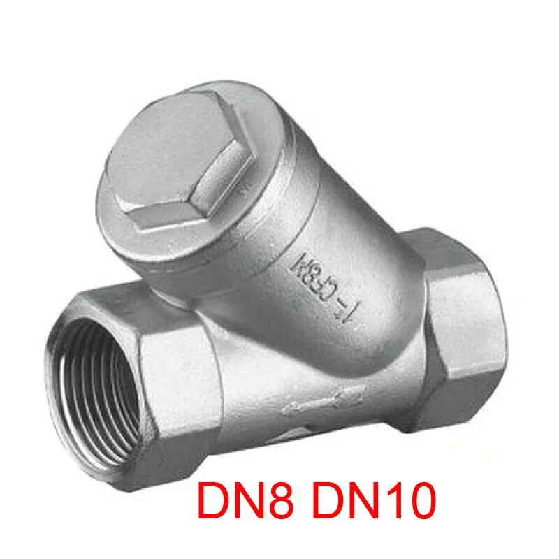 DN8 DN10 1/4 'ɳ/8'' Y-образный фильтр с внутренней резьбой 304 нержавеющая сталь