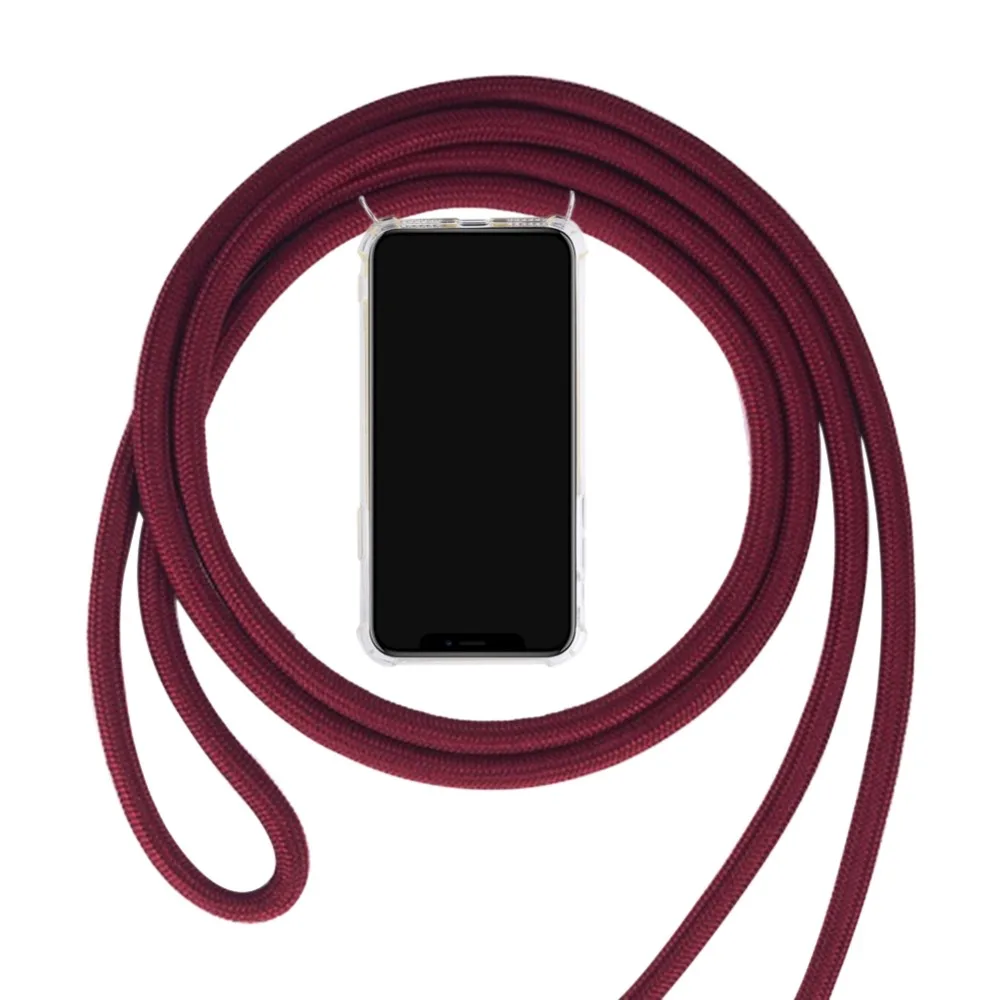 Прозрачный чехол для телефона для oneplus 1+ 7 7pro 6 6, 5 до 5 лет модный силиконовый чехол с "воздушной подушкой" крышка ремешок плечевой ремень веревка шнур - Цвет: i
