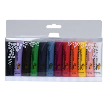 

12Ml Capacity 1 Set 12 Colors Painting Acrylic 3D Nail Art Paint Tube Draw Nail Art Tip UV Gel High Quality