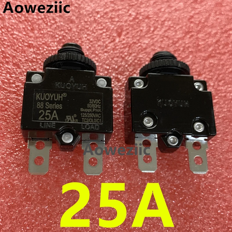2Pcs Taiwan KUOYUH 88 Series 25A breaker Manual reset current overload protector leakage switch Miniature Overload Protector | Электроника