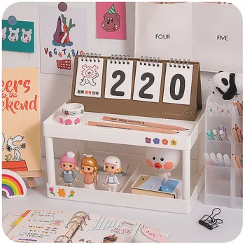 

ins wind desktop rack kawaii stationery desktop storage artifact girl heart dream storage box desktop organizer