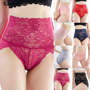 

KANCOOL Women Panties Sexy Lace Panties Lingerie High Waist Plus Size Women Sexy Transparent Underpants Briefs Panty Underwear