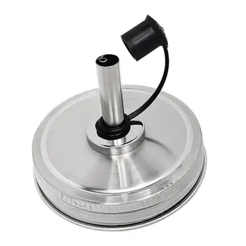 

70mm Regular Mouth Mason Jar Lids Leak-Proof Seal Stainless Steel Mason Jar Pour Spout Top Lid For Olive Oil Cocktail Dispenser