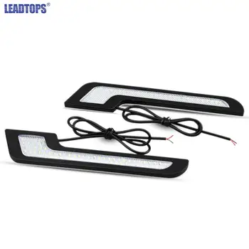 

LEADTOPS 2pcs Waterproof Daytime Running Light LED Car Accessories DRL Car Styling DIY External Lights Super Bright 12V AB