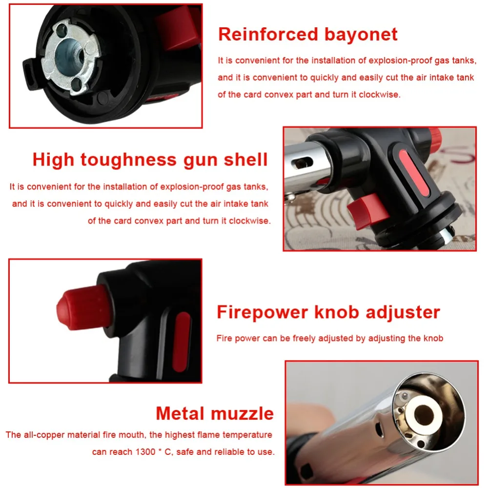 Газовая горелка с подогревом, газовый фонарь с пламенем, пистолет, фонарь для приготовления пищи, пайка, Бутан, принадлежности для улицы