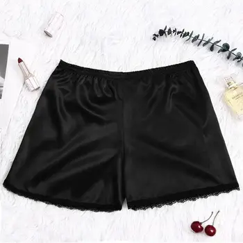 

пижама Shorts 2020 Plus Size Satin Elastic Waist Women Home Sleep Tracksuit Bottom Short Pants Pajama Sexy Nightwear Shorts A40