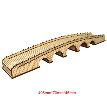

405 X 70 X 45mm Sand Table Building Model Bridge Assembly Landscape Bridge Mini Five Holes Bridge Model Accessories