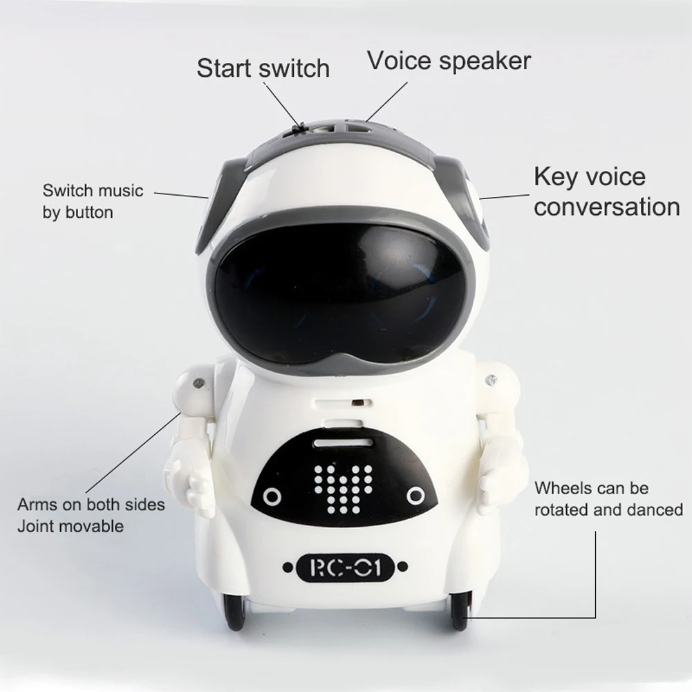 Мини умный робот интерактивный говорящий голос распознавание запись пение танцы говорящая история Робот Модель игрушка подарок для детей