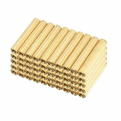 

50pcs Brass Round Straight PCB Pillar Female Thread Standoff Spacer M2x3x17mm