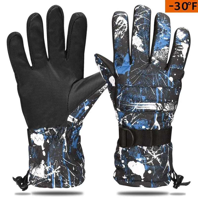 Ski Gloves Snowboard Winter Snow Gloves Women Men Snowmobile Motorcycle Riding Windproof Waterproof Gloves Heated Gloves