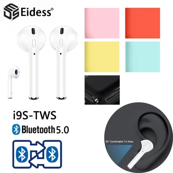 

i9S TWS Wireless Earphones Bluetooth 5.0 Earphone TWS Matte Macaron Earbuds With Mic Charging Box Headset Wireless Headphones