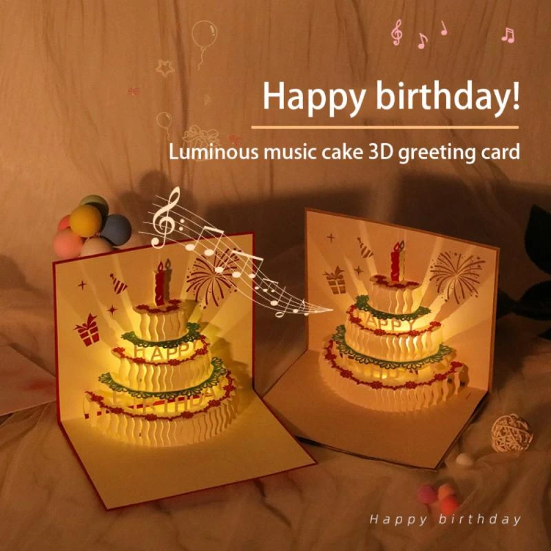 Birthday Wishes For Husband With Music Music Happy Birthday Card Girl Kids Wife Husband 3D Birthday Cake Pop-Up  Greeting Cards Postcards Gifts Blessing Card - Cards & Invitations -  Aliexpress