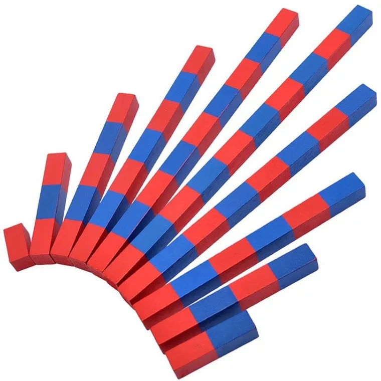 

Montessori Small Red And Blue shu zi bang Building Blocks of Teaching Aids CHILDREN'S Mathematics Ability Exercise Training Toy