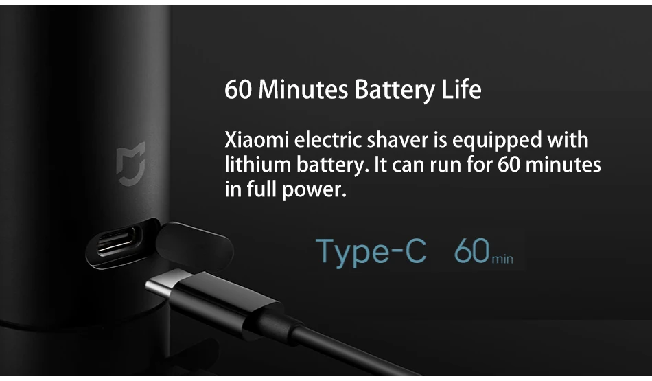 Xiaomi Mijia Elektrische Scheerapparaat Mannen Oplaadbare 3 Hoofd Droog Nat Scheren Machine Baard Trimmer Wasbare Dual blade