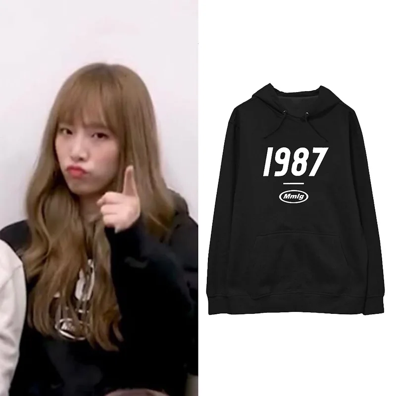 

kpop Izone same hooded Hoodies Choi Yena Weki Meki Korean style printing Sweatshirt Casual Hooded Izone Accessories