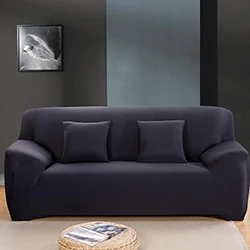 Твердый эластичный чехол на диван плотный все включено стрейч сиденье диване Чехлы мебель для гостиной все банное полотенце чехол с защитой от соскальзывания - Цвет: Черный
