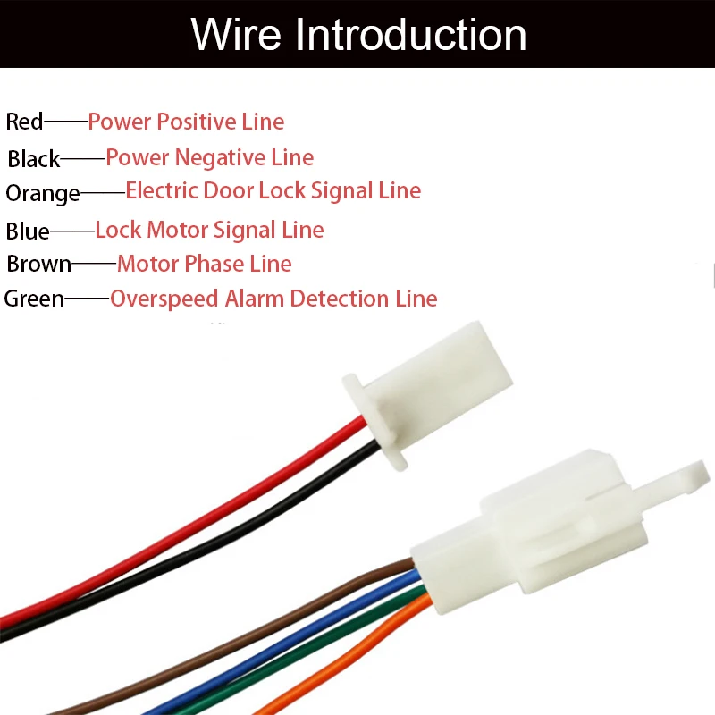 E-bike Sistema di Allarme 48V 60V 72V con Due Interruttori per la Bicicletta Elettrica/Scooter/moto/Triciclo/Ebike/Regolatore Brushless - immagine 5