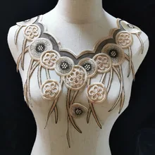 Накладной кружевной воротничок Водорастворимая кружевная ткань паста Китайская одежда вышивка паста на заказ diy аксессуары для одежды вышивка