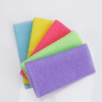 

Beauty Skin Bath Wash Towel Long Exfoliating Nylon Bath Cloth Towel, Magic Shower Washcloth for Body, 35 Inches (5 Colors)