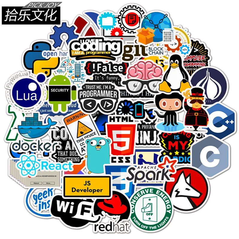 50 шт. наклейки на ноутбук для программистов google наклейки на передние языки dev наклейки для программистов Geeks
