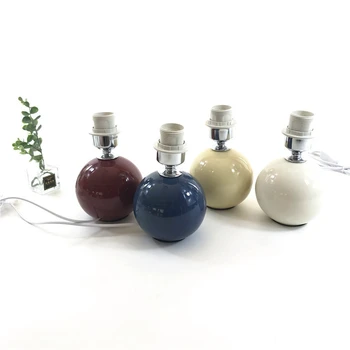 

Creative Ceramics Table Light DIY Color Ceramic Base Children's Bedside Lamp Read Home Deco Wedding Lighting Fixtures Table Lamp