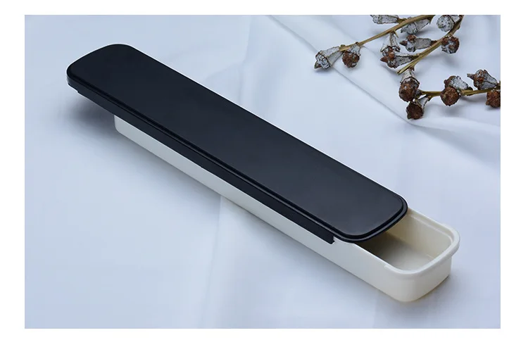 Plastic Large Size chou la he ABS Material with Buckle Card Slot in Long 24cm Stationery Box Portable Tableware Chopsticks Box