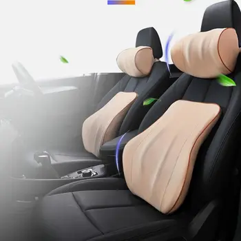 

1PCS Car Lumbar Support Cushion Softness Memory Cotton Cushion Relieve Neck Pain And Muscle Tension