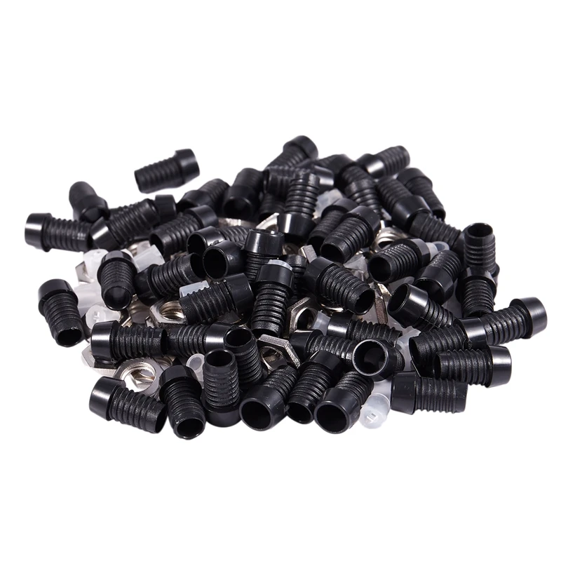 

Metal Nut LED Mounting Holder Panel w 3mm 50 Pieces Black