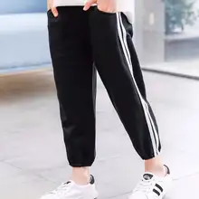 Детская одежда; брюки для мальчиков; коллекция года; сезон лето; тонкая ткань; Вискоза; против комаров; ku bao; Хлопок; Лен; для больших мальчиков; в полоску; гимнастические брюки