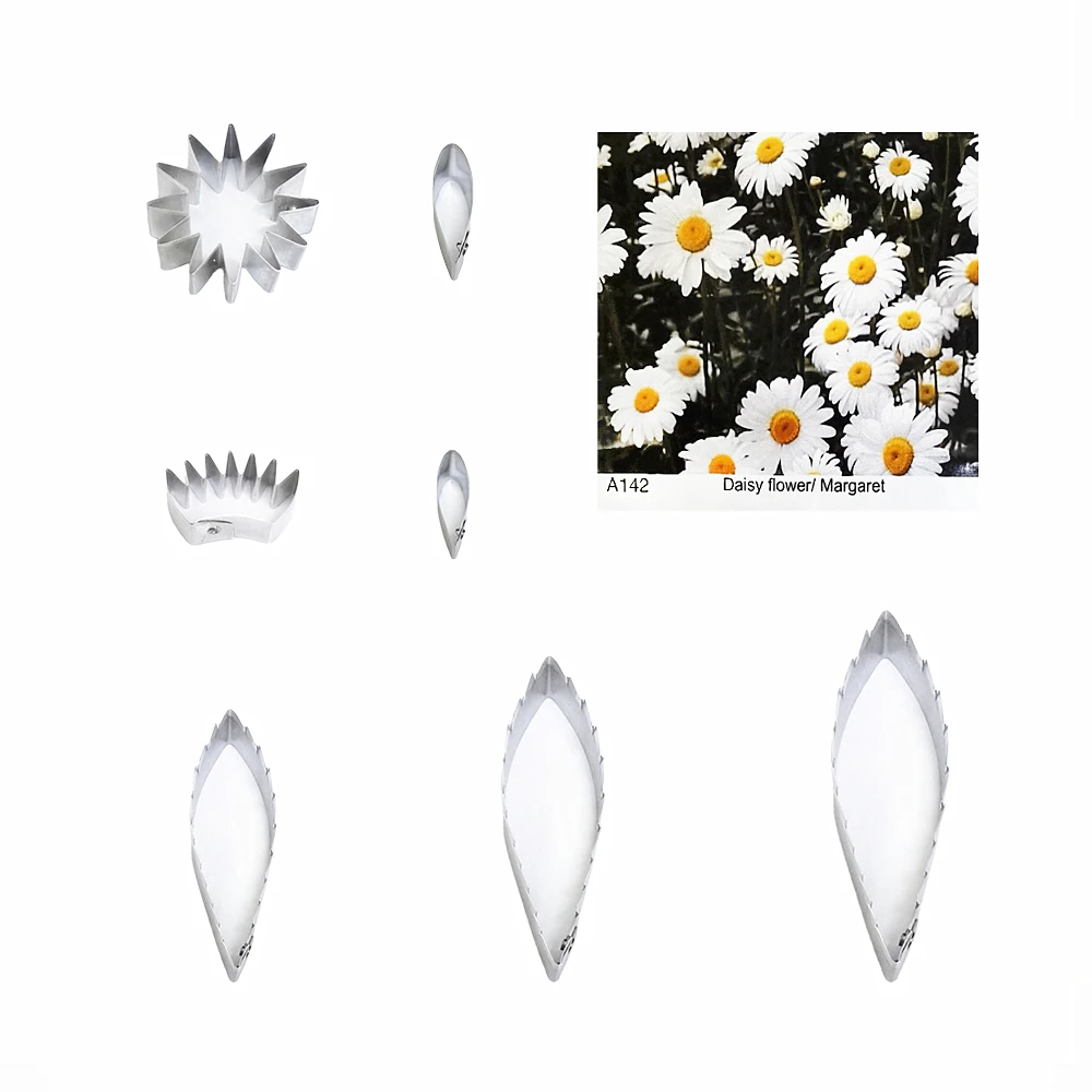 マーガレット花びらと葉粘土花型フルセットカッター Sugarcraft カッター 花カッター 粘土ツール 粘土の花のカッター Clay Molds Aliexpress