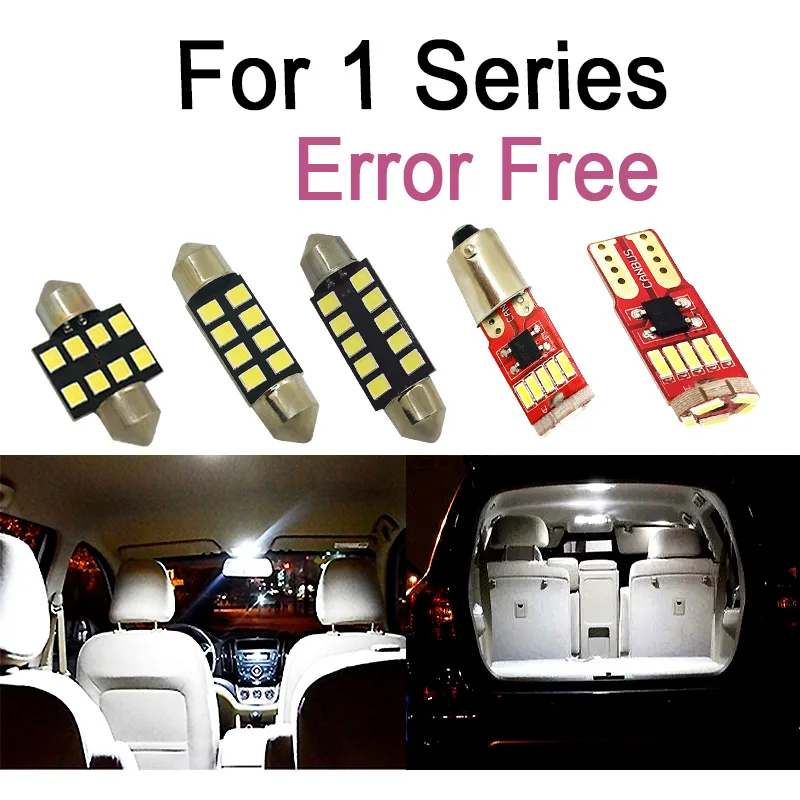 

Perfect White Canbus Error Free LED interior dome map light bulb Kit for BMW 1 series E81 E87 E82 E88 F20 F21 (2003-2014)