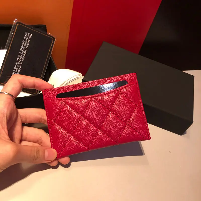 Новая высококачественная брендовая роскошная женская сумка для кредитных карт, держатель для карт, сменный зажим для карт, икра из воловьей кожи