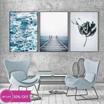 

Christmas Decoration Canvas Painting Posters Marine Flowers Wall Art Picture for Living Room Decoration Home Deco