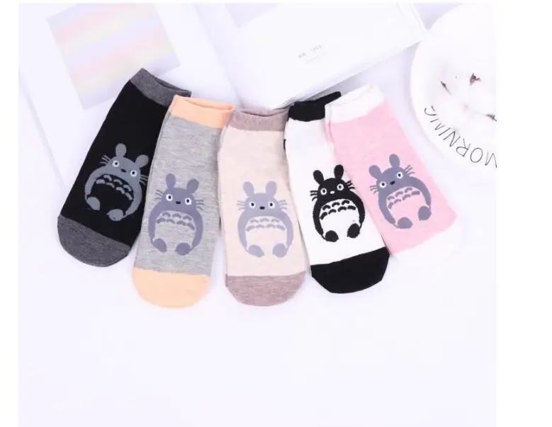 50 пар/лот! ; Удобные Хлопковые женские носки с рисунками животных из мультфильмов; носки для девочек с героями мультфильмов Тоторо; забавные Веселые носки; Новинка; Лидер продаж