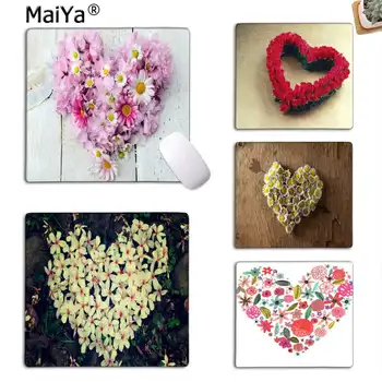 

MaiYa Heart-shaped Flowers Customized MousePads Computer Laptop Mouse Mat Smooth Writing Pad Desktops Mate gaming mouse pad