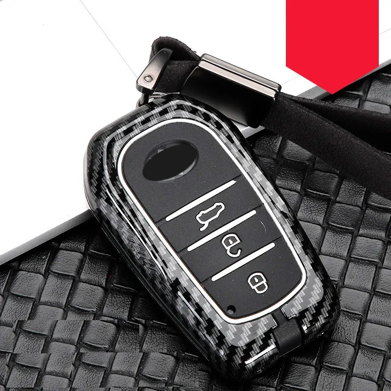 Чехол из углеродного сплава для автомобильного смарт ключа чехол Toyota RAV4 Hilux Fortuner