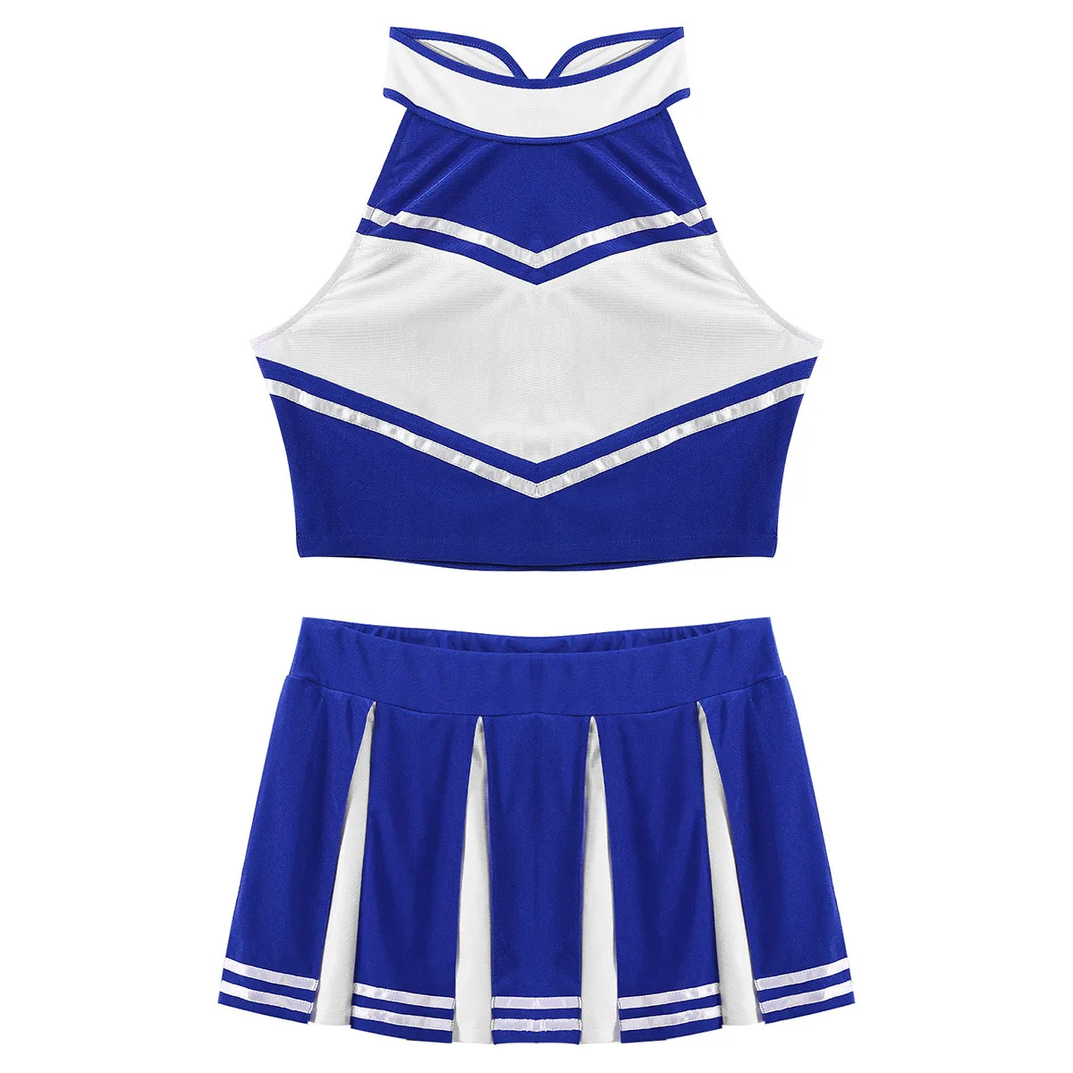 Cosplay&ware Womens Cheerleader Costume Uniform Sexy Party Clubwear Crop Top With Mini Pleated Skirt Lingerie School Girls -Zentai shop online H91244101e147430e95e7a902cc5db1607.jpg