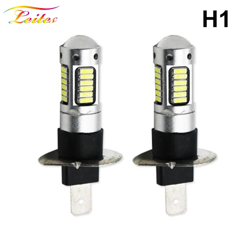 2 шт. супер яркий H1 H3 светодиодный шарик 30 4014SMD Автомобильные противотуманные фары